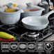 Набір каструль ROCKLAND COOKWARE SET на 22 предмета сірий з кришками з гранітним покриттям | каструлі | сковорода
