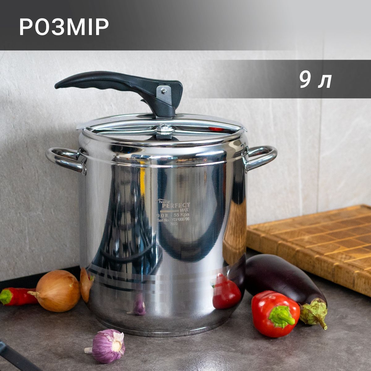 Скороварка из нержавеющей стали 9 литров Home Perfect, Турция
