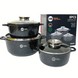 Набор кастрюль из 6 предметов с гранитным антипригарным покрытием Higher Kitchen HK-301